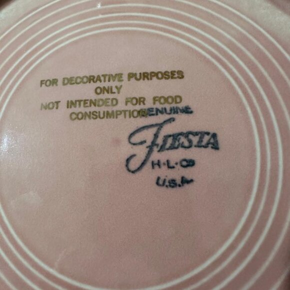 Homer Laughlin FIESTA Pink Plate Calendar Art Deco Design 1993 Home Decor - Picture 5 of 6